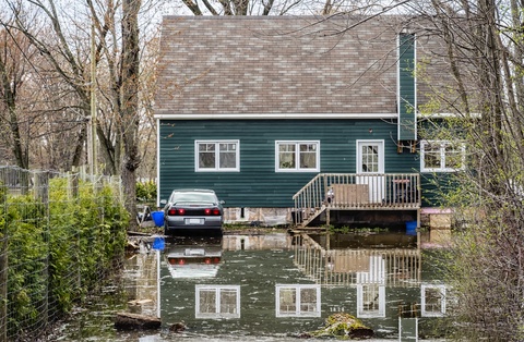 flooding near a home