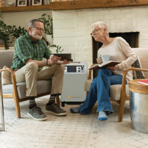 Family around Home Oxygen Concentrator